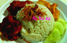 Nasi Lemak (Rice in Coconut fat)