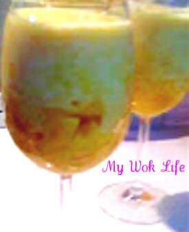 My Wok Life Cooking Blog Mango Smoothie with Fresh Mango in Glass