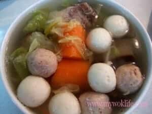 Fish balls soup