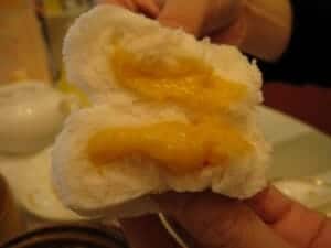 steamed custard with salted egg yolk bun in Hong Kong Maxim's Palace