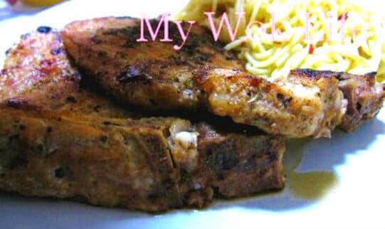 My Wok Life Cooking Blog - Dark Rum Pork Chop -
