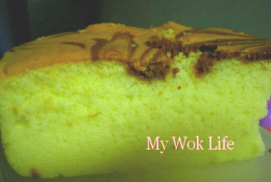 Steamed marble cheese cake