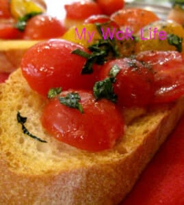 Bruschetta with Tomatoes (and Basil)