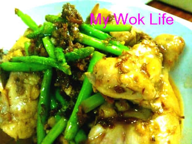 Stir fried XO sauce Chicken and asparagus