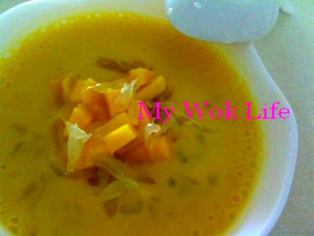 My Wok Life Cooking Blog - Low Fat Mango Sago Pomelo Dessert Recipe (低脂杨枝甘露) -