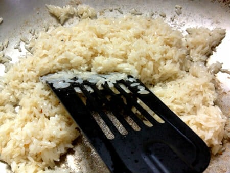 Stir fried glutinuos rice