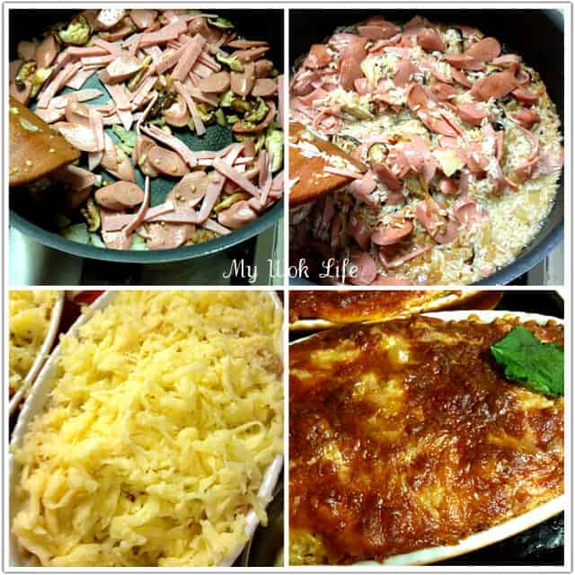 Baked rice cooking process