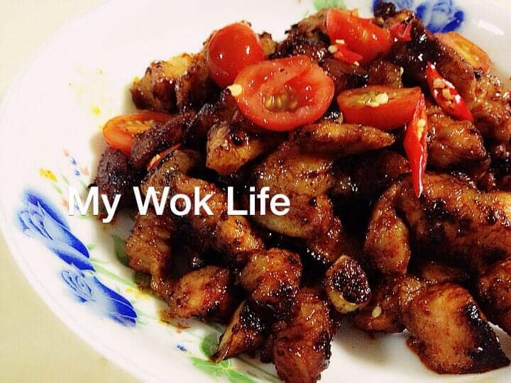 My Wok Life Cooking Blog - Pan-Fried Pork Belly in Korean BBQ Sauce -