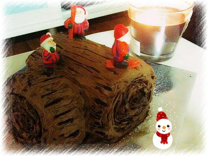 chocolate christmas log cake