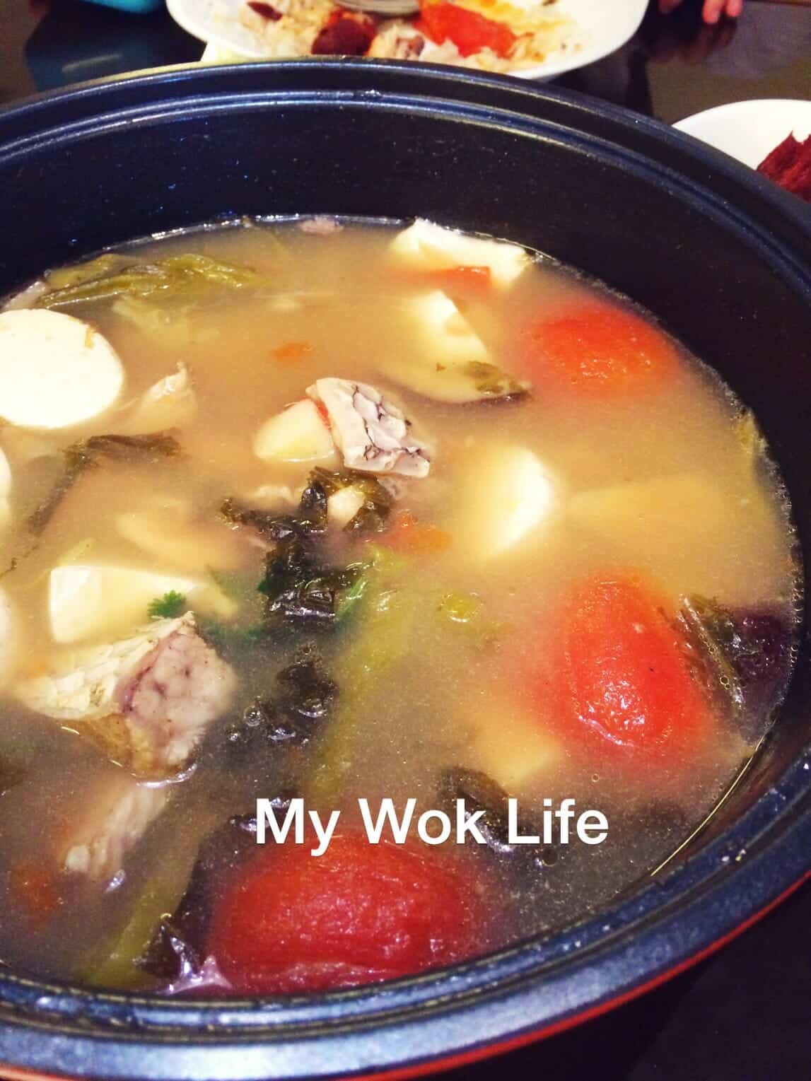 My Wok Life Cooking Blog Teow Chew Style Fish Head Steamboat (潮州鱼头炉)