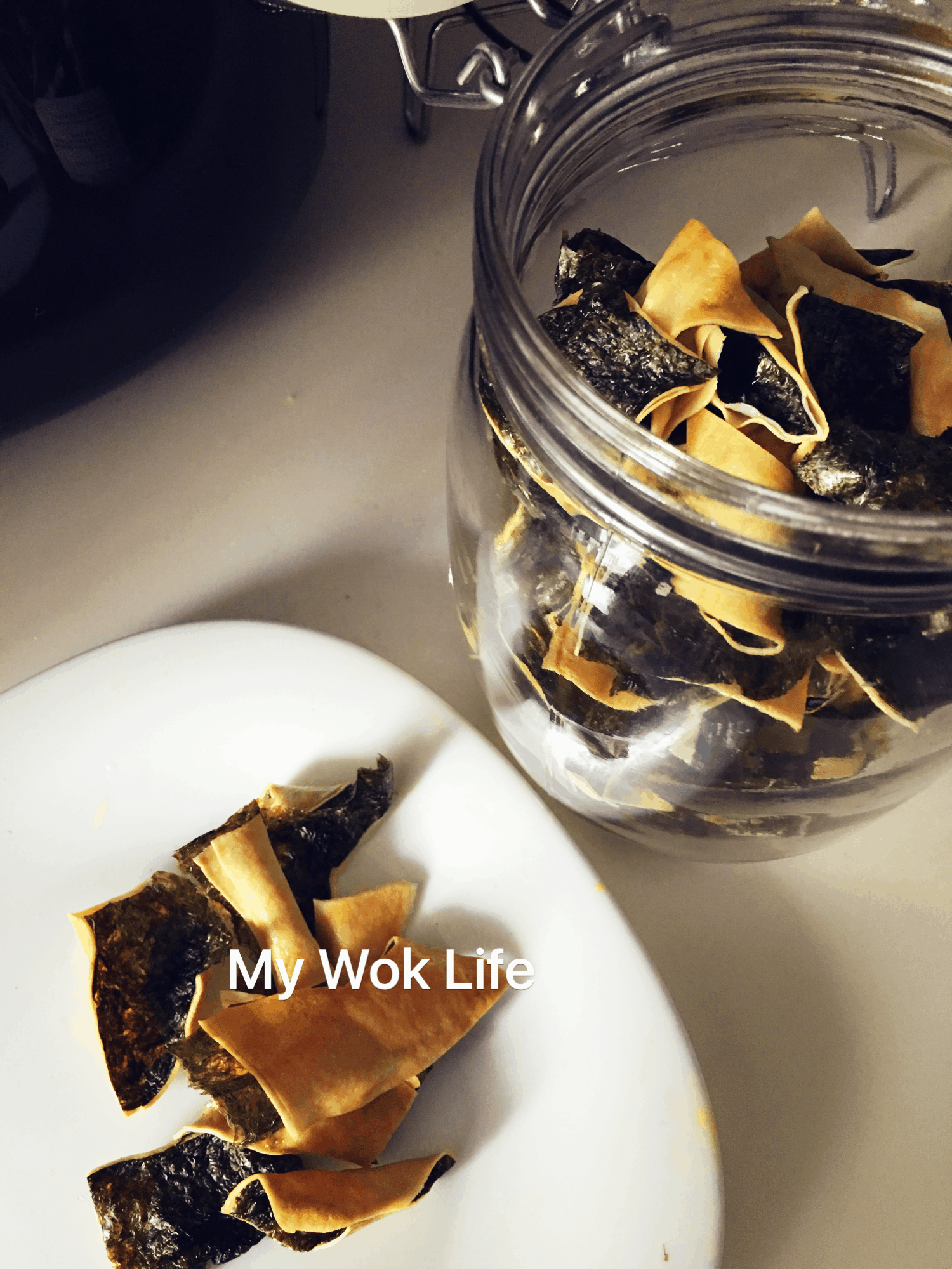 My Wok Life Cooking Blog - Seaweed Crisps (Air-Fried) -