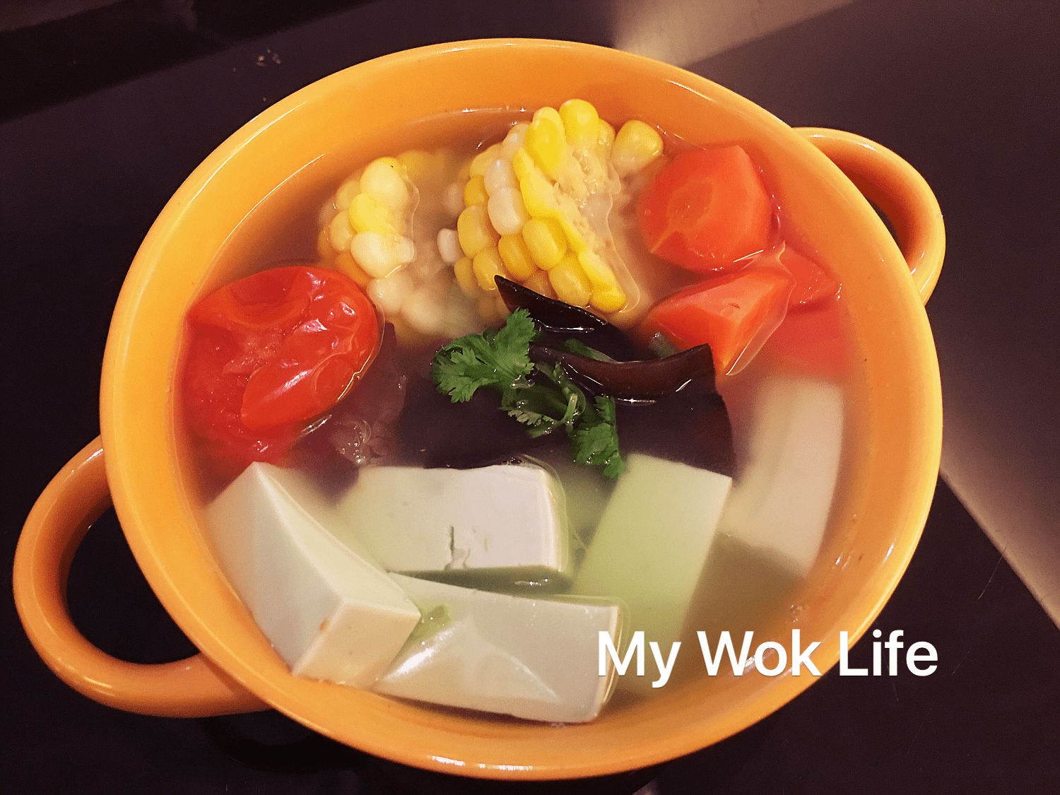 My Wok Life Cooking Blog - Healthy Five-Color Veggie Clear Soup (五色清湯) -