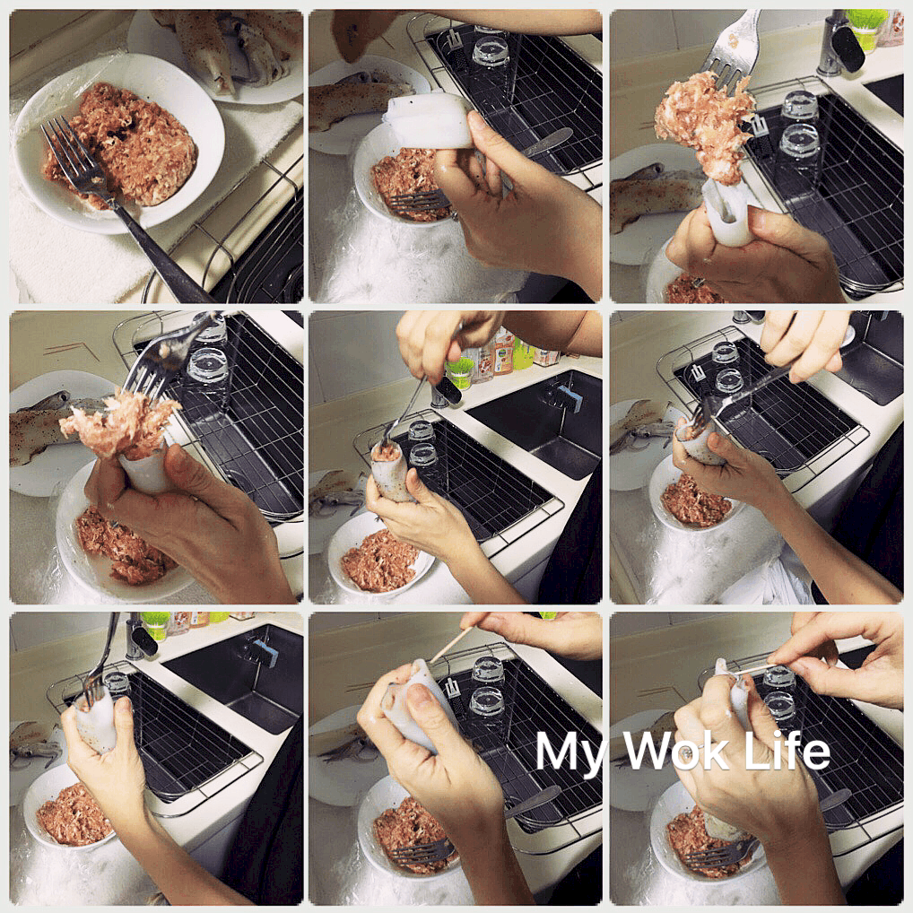 My Wok Life Cooking Blog XO Sambal Stuffed Squid (XO叁巴酿鱿鱼)