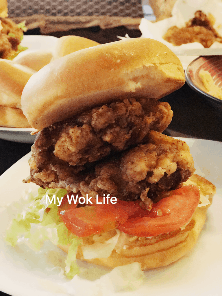 My Wok Life Cooking Blog MySpicy Burger Recipe (麦辣鸡腿汉堡)