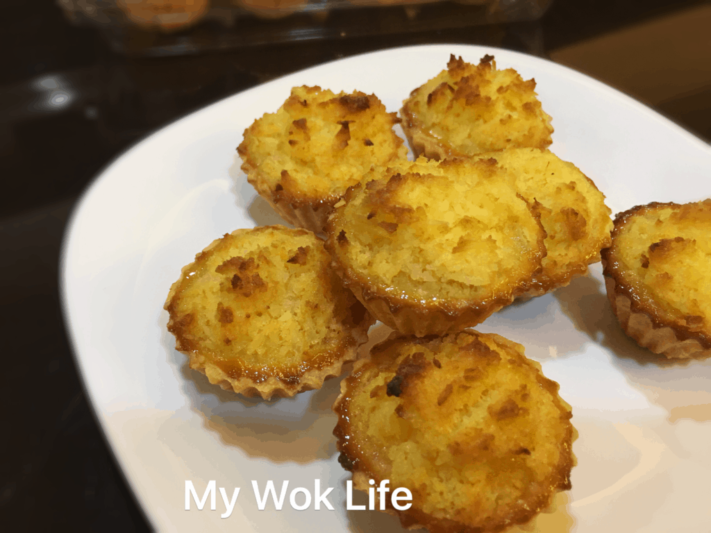 My Wok Life Cooking Blog - Mini Coconut Tarts (迷你椰子挞) -