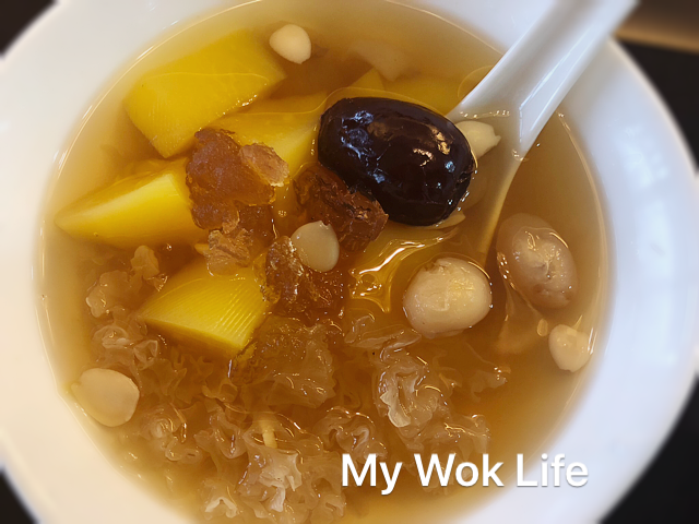 My Wok Life Cooking Blog - Peach Gum Dessert Soup (桃胶糖水) - Peach Gum Dessert Soup