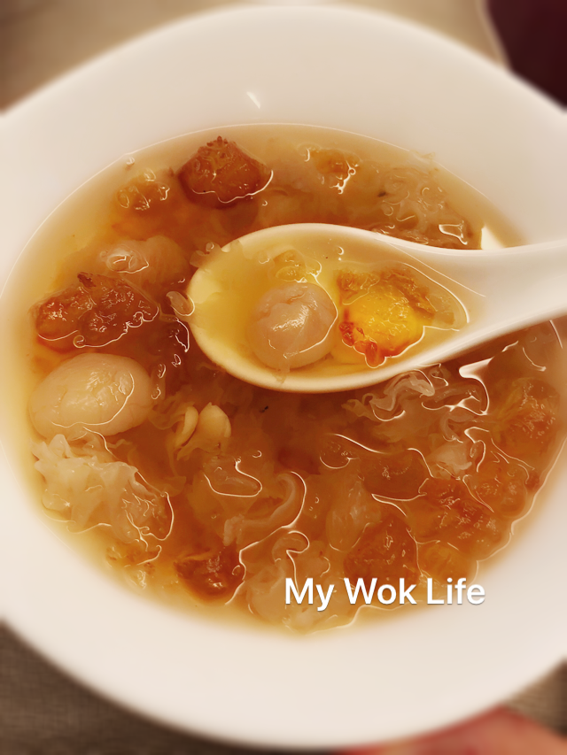 Peach Gum Dessert Soup My Wok Life Cooking Blog