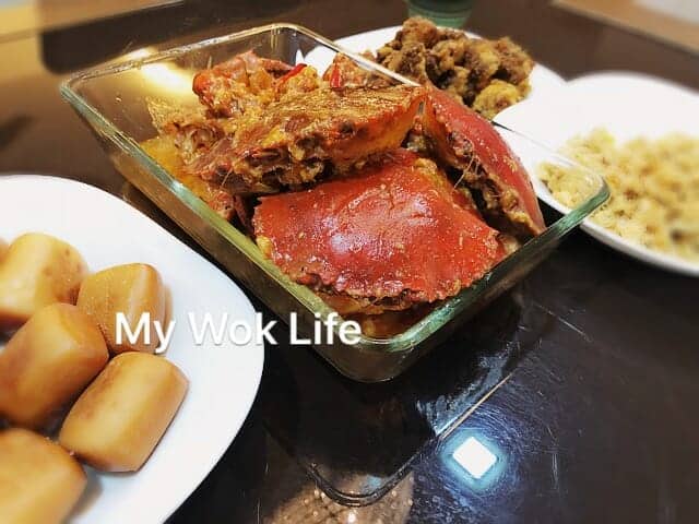 My Wok Life Cooking Blog - Singapore Chilli Crab (鴻運當頭-新加坡辣椒螃蟹) -