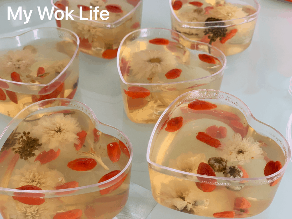 My Wok Life Cooking Blog - Blooming Hearts Flower Tea Jelly (“心花朵朵开”花茶糕) : For Your Valentine's Day Love - Flower Tea Jelly
