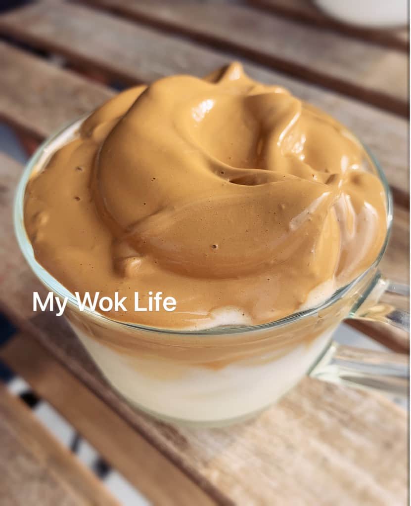 My Wok Life Cooking Blog - Hand Whipped Dalgona Coffee (手打奶盖咖啡) -