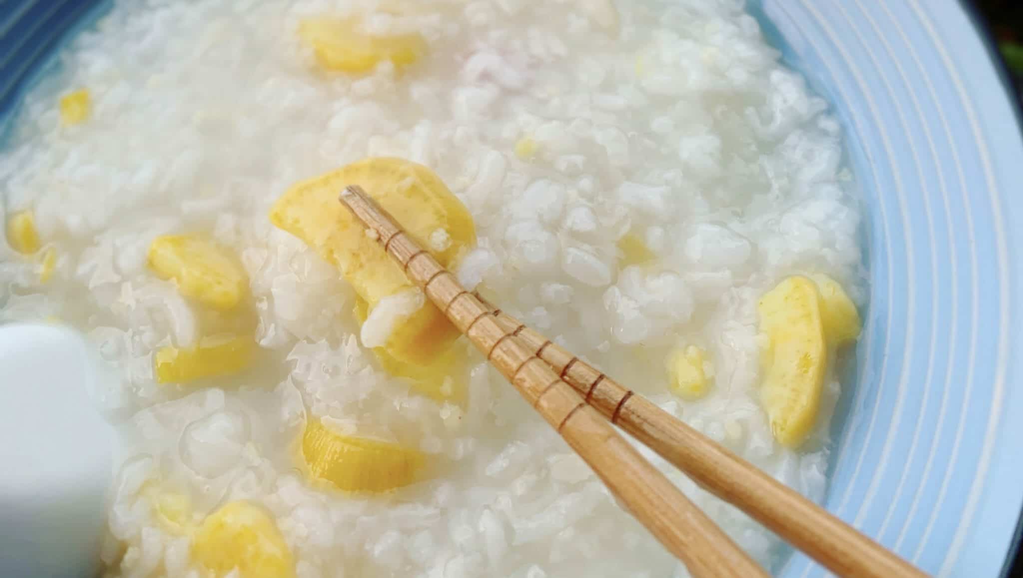 My Wok Life Cooking Blog - Superfood Sweet Potato Porridge 超级食物 - 番薯粥 (地瓜粥) - Sweet Potato Porridge