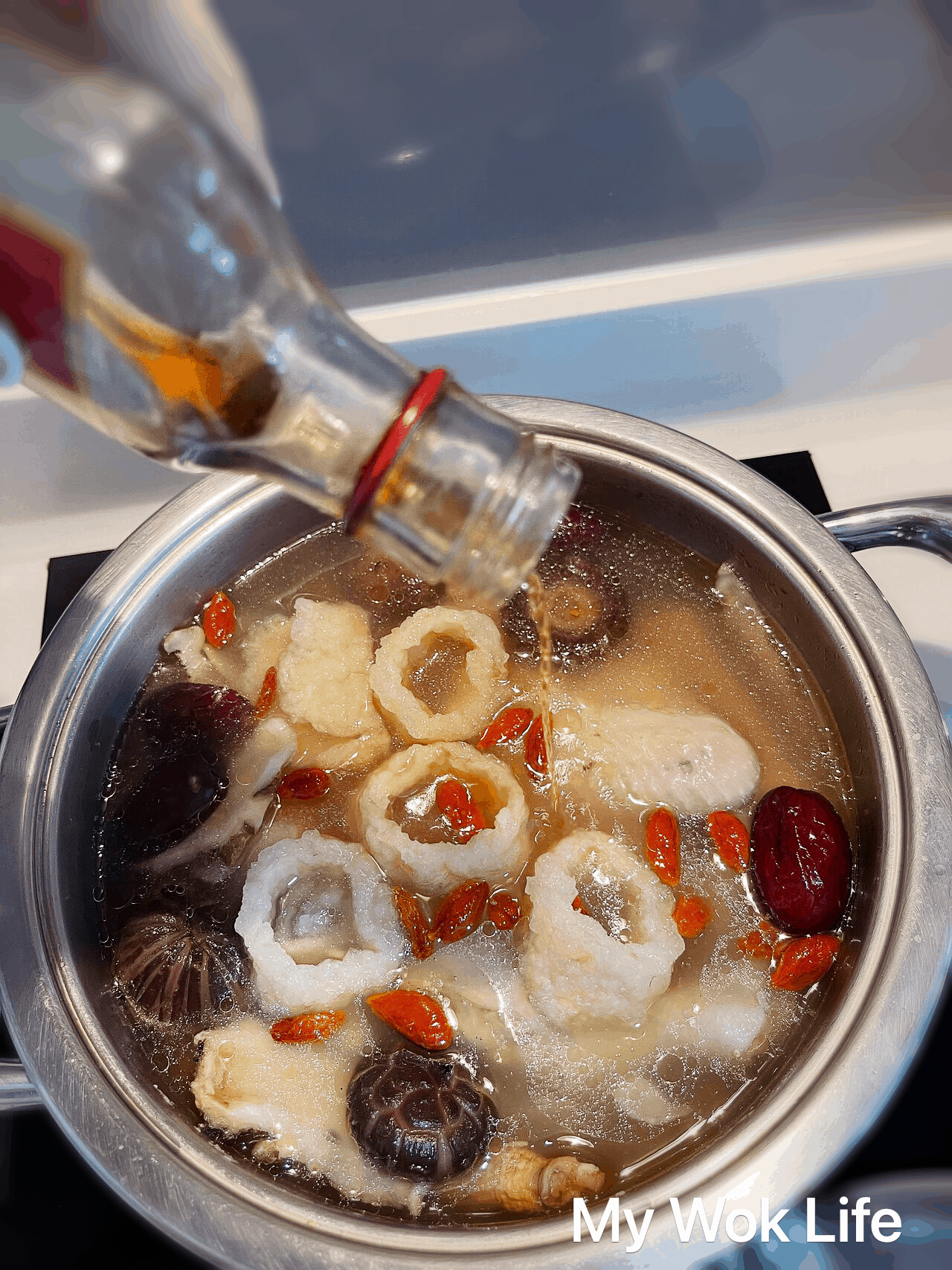 My Wok Life Cooking Blog - Easy Chicken & Fish Maw Soup (简易鱼鳔鸡汤) : Easy and Tasty ! - Sweet Potato Porridge