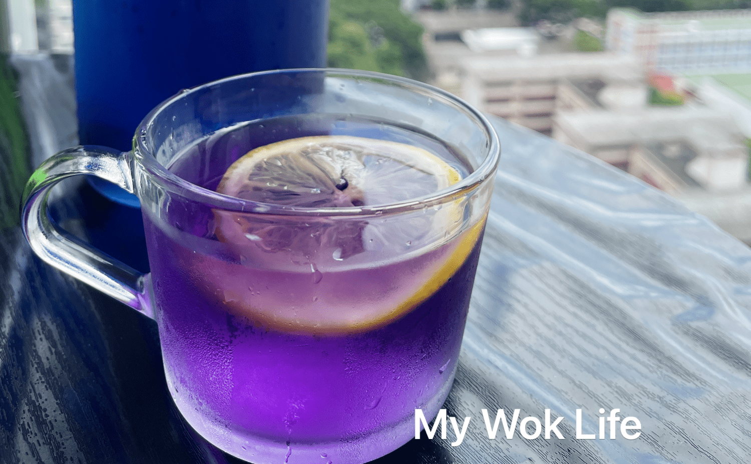 My Wok Life Cooking Blog - Cold Brew Butterfly Pea Tea (Great Blue Pea Water) 冷泡蝶豆花茶  -