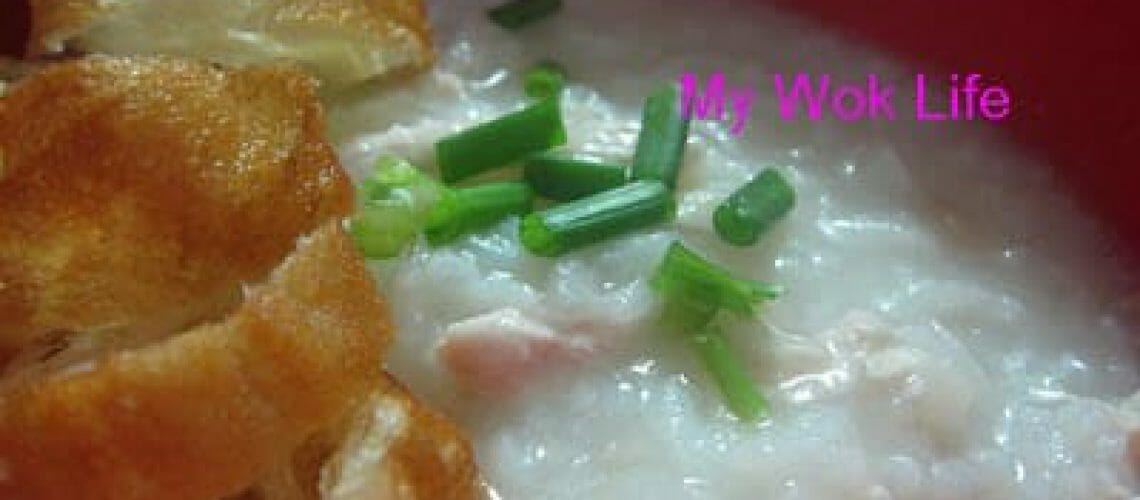 Shredded chicken congee
