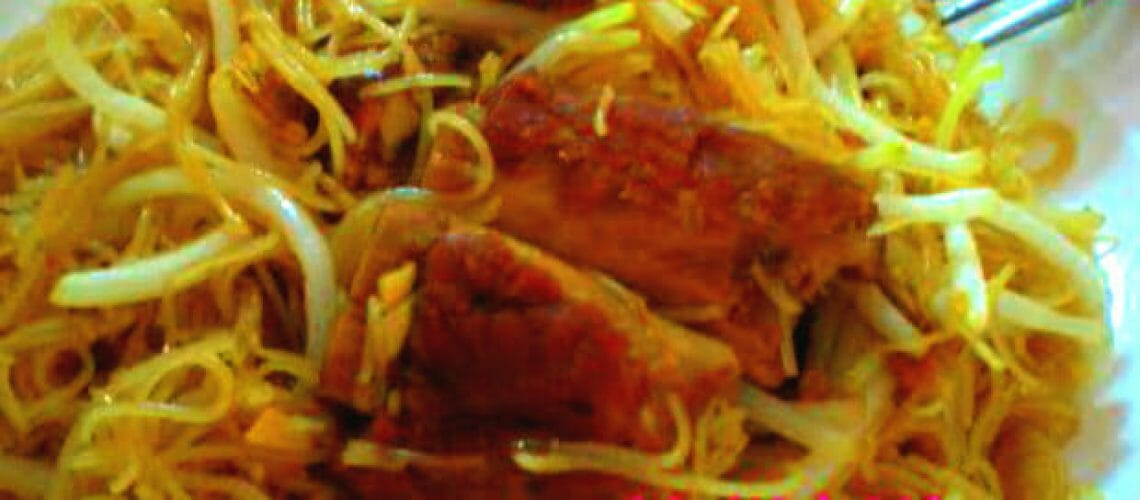 Fragrant Fried Bee Hoon with Stewed Pork Chops My Wok Life