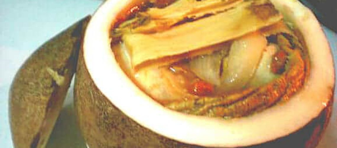 Chicken soup in coconut